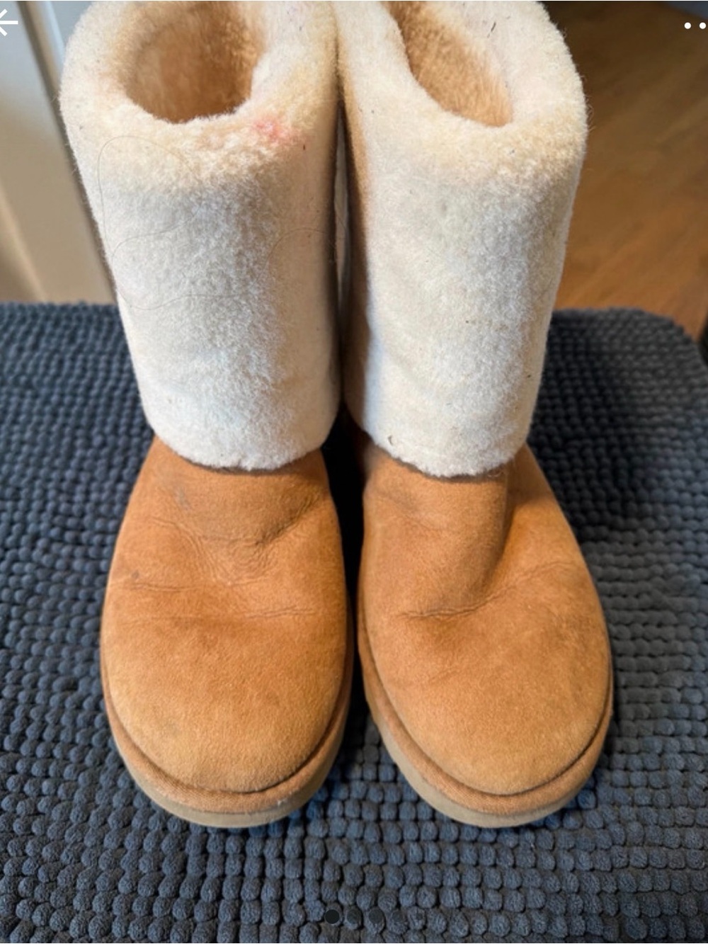 Tan Suede Shearling-Lined UGG Winter Boots
